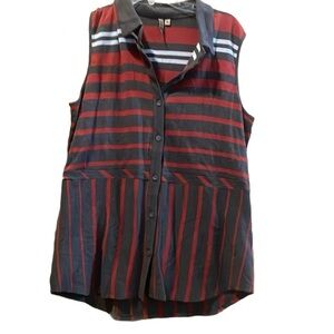 209 tee shirt tank gray and red size xl